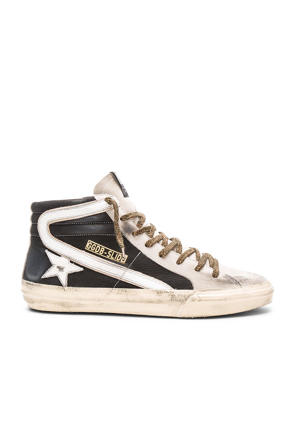 black slide sneakers